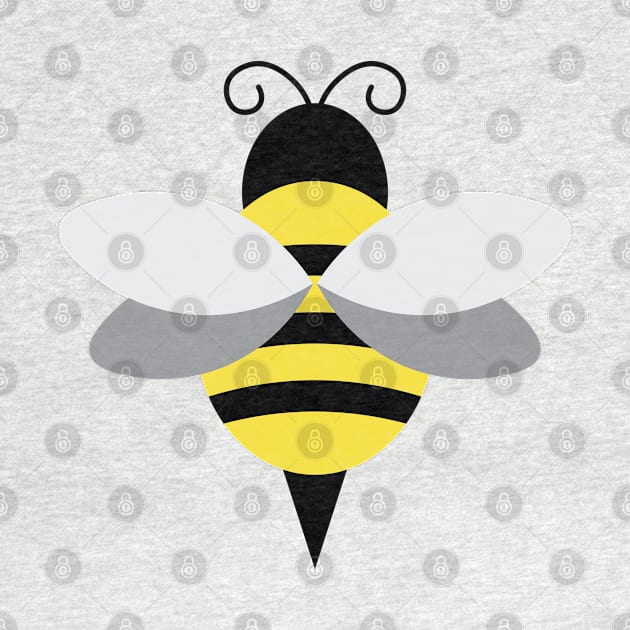 Simple Bee Vector Art Drawing by inotyler